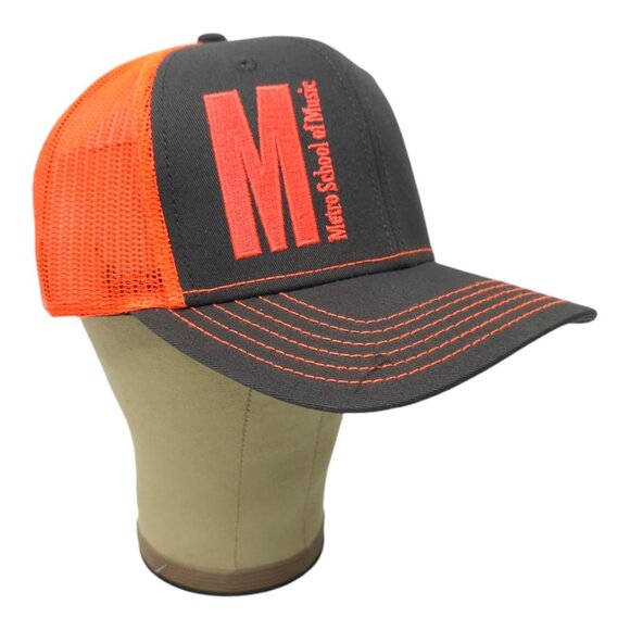 Metro School Of Music Embroidered Logo Mesh Snapback Cap Trucker Baseball Hat - Picture 2 of 13